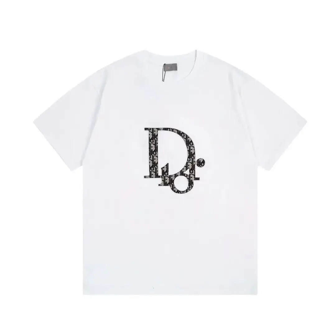 2025 модная брендовая новая летняя свободная футболка с круглым вырезом и короткими рукавами с принтом букв, повседневная мужская ночная рубашка из чистого хлопка