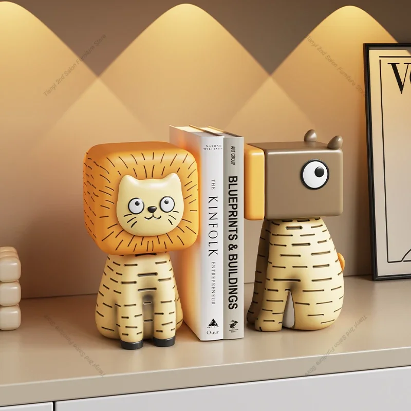 ​​Modern Cream Style Bookends Aesthetic Mini Decor Creative Gift for Living Room Bar Cabinet Bookshelf Desktop Home Decor FYFM​​
