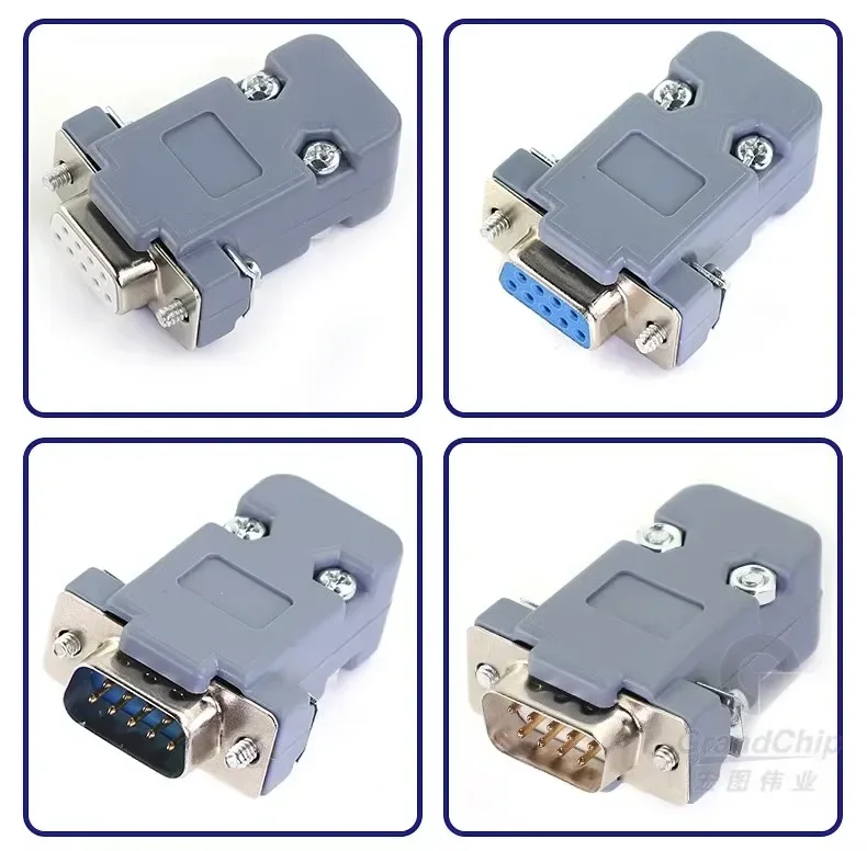 10PCS DB9 Adapter Connector Core RS232 Serial COM Plug Connectors Hole/pin DB15 Female Male Port Socket D Sub DP9 Plastic Case