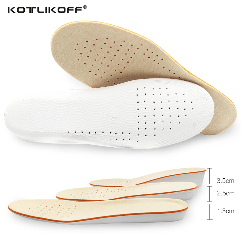KOTLIKOFF Height Increase Insoles For Shoes Lifts For Men And Women Insole Shoe Sole Inserts Heel Spur Elevator Insole Pads