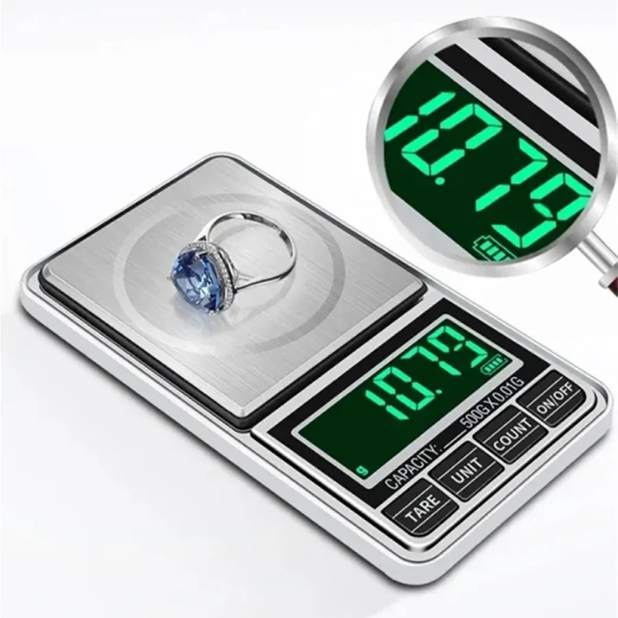 High Precision Portable Mini Pocket Jewelry Gold Scale USB Rechargeable Digital Electronic Scale Weight Balance Gram Scale