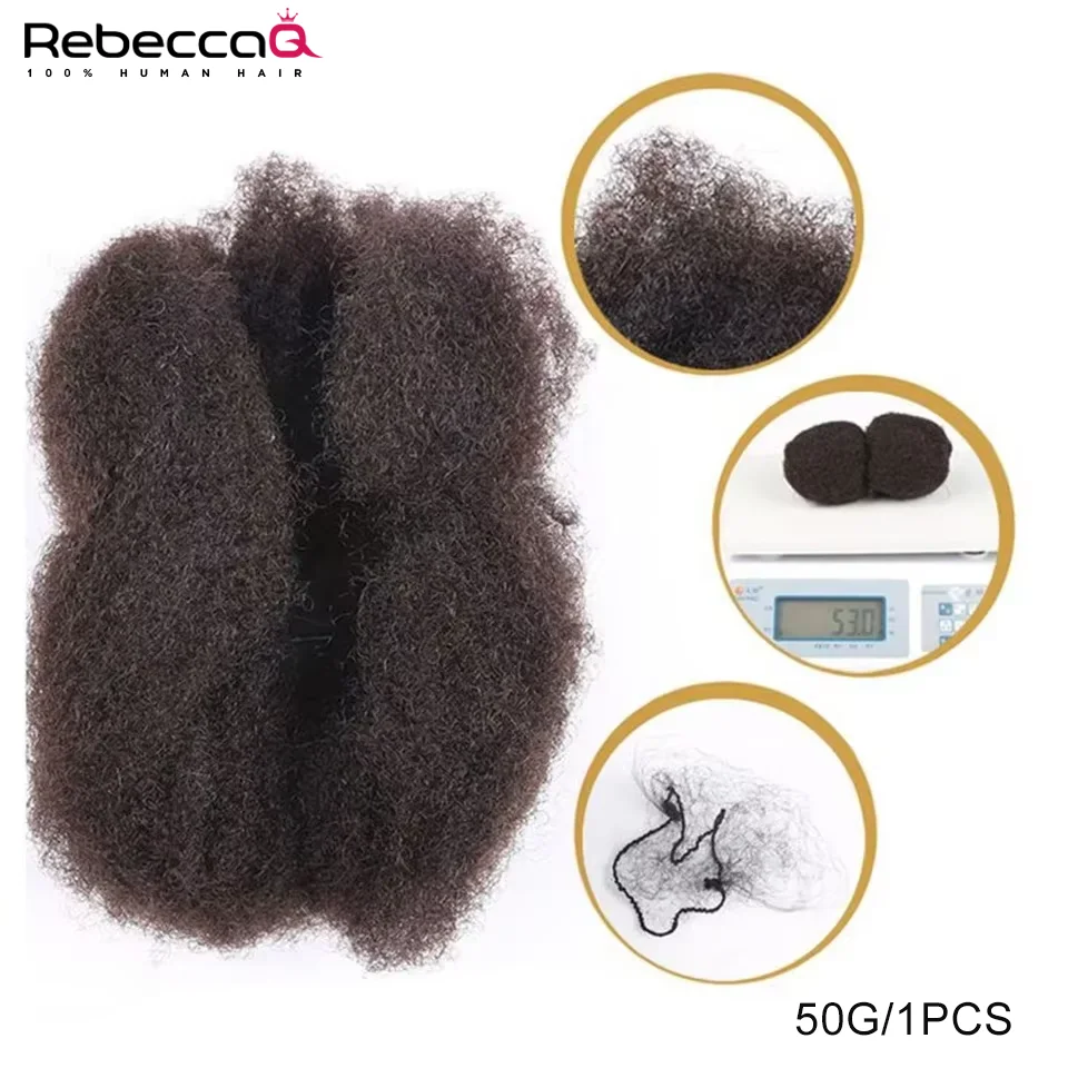 Peruvian Bulk Hair No Attachment Afro Kinky Curly Human Hair Bulk Rebecca Queen Virgin Remy Dreadlock QVR 30# Brown Braids Hair