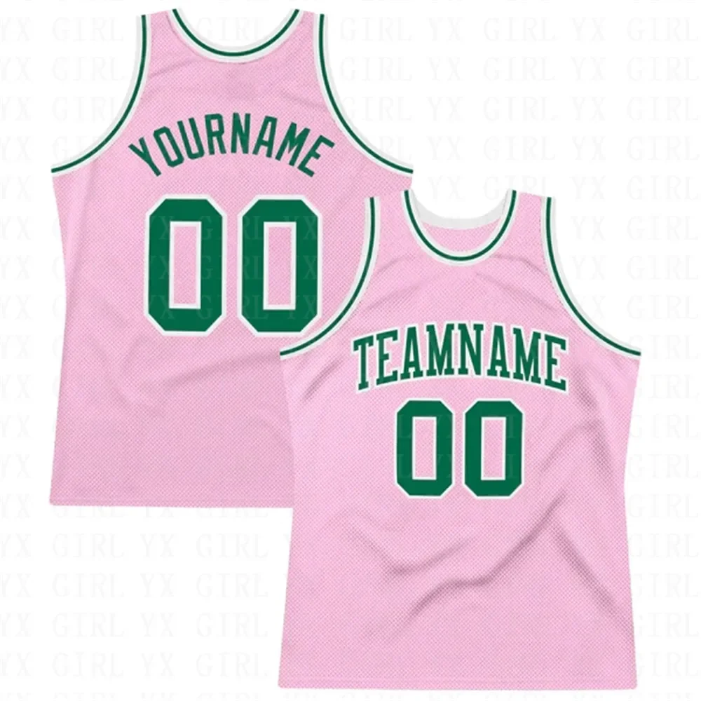 Custom Light Pink Royal-White Authentic Throwback Basketball Jersey Tank Tops for Men Jersey Personlized Sew Team Unisex Top