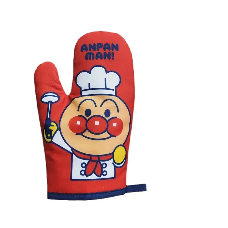 Cartoon Oven Anti-scald Glove Double-sided Printing Household Thickened Microwave Oven Insulation Gloves Kitchen Baking Tools