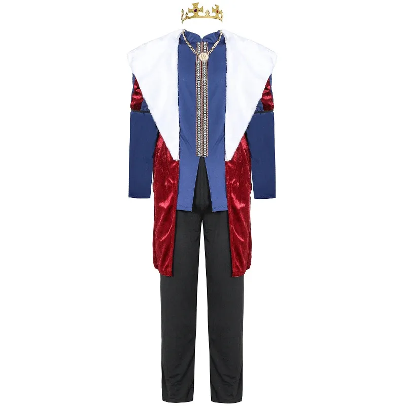 

Sky05 Queen and King Costume for Men Women - Men's Royal King Costume for Halloween Costumes - Women's Royal Queen Costume 99Ji*