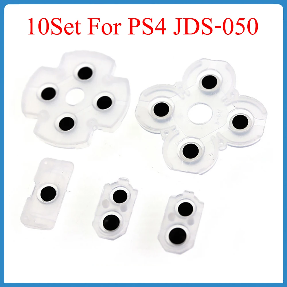 10Set For PS4 JDS-050 Handle Rubber Pad For Sony PS4 Controller Conductive Silicone D Rubber Pads Button Parts Replacement