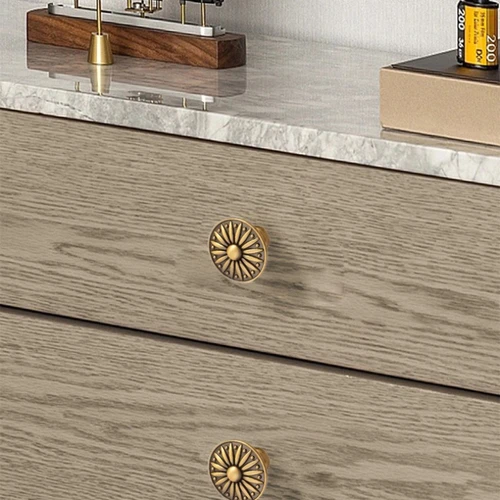 Imagen 2 del producto Tiradores de cocina de bronce, tiradores de armario, pomos de cajón, Zapatero, tiradores de armario y tiradores de aleación de Zinc para muebles