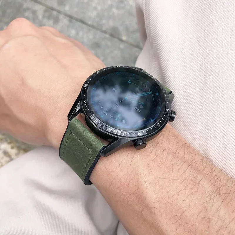 Cinturino per orologio in pelle magnetica da 22mm, compatibile con Huawei/Xiaomi/Samsung, Galaxy watch 3 45/46mm, cinturini per orologi da donna e da uomo