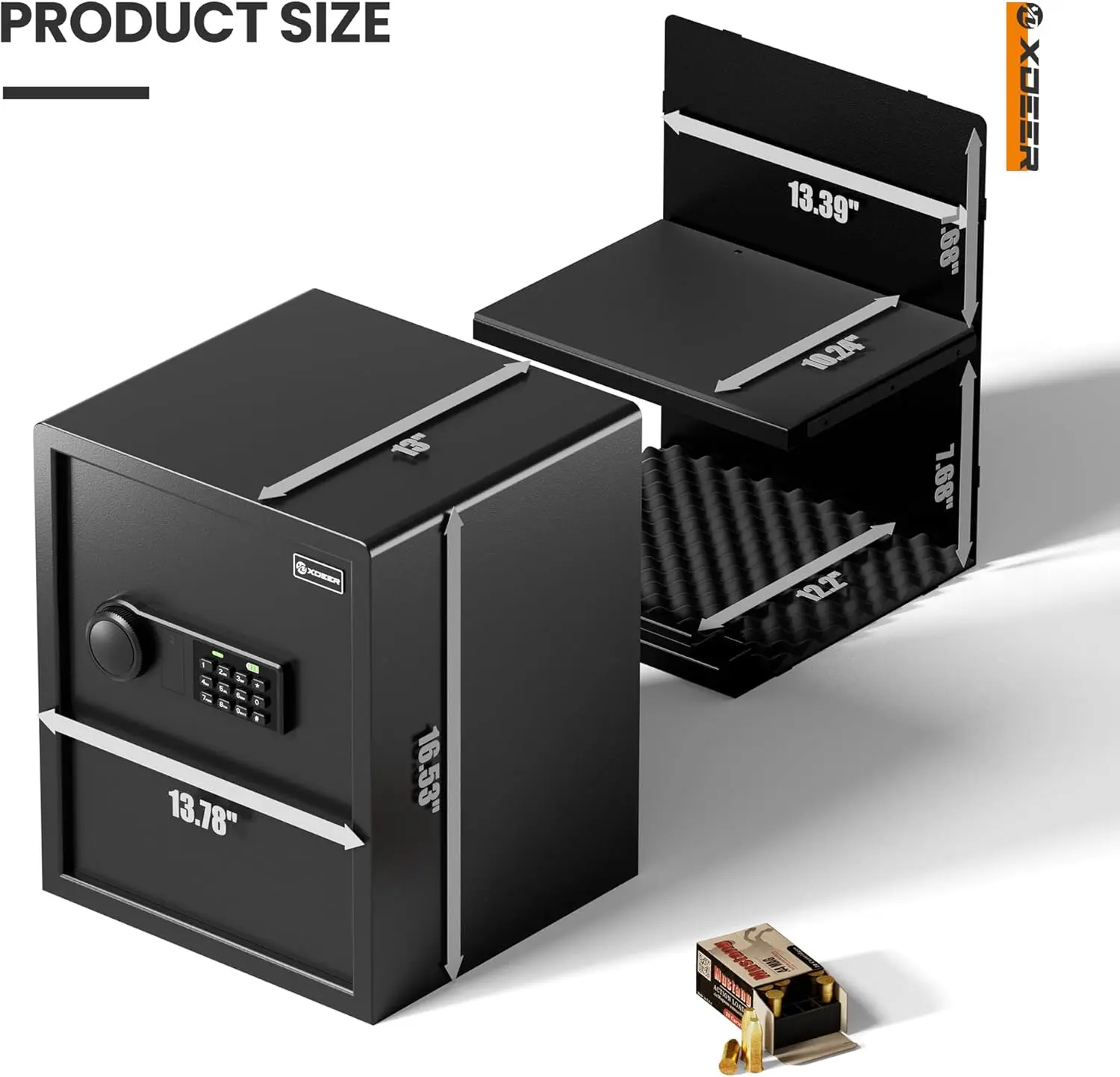 Biometric Safe Box, Quick-Access Security Safe Box with Upgraded Fingerprint, Steel Handgun Safe Lock Box for Kid/Home/Office (1