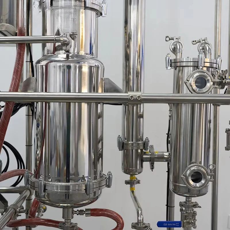 100 Liter Still Distiller Manufacturer Stainless Steel Thin Film Distillation Column with Reflux Device