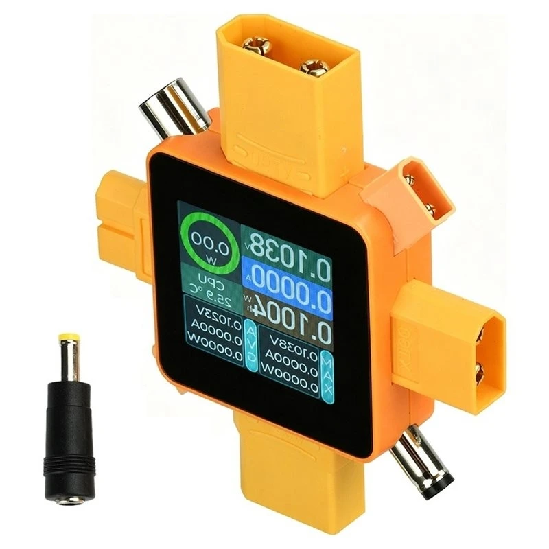 ABSS-XT60/XT30/XT90 Plug In Voltage Tester DC 4.5-80V 30A 4000W Digital Voltmeter Ammeter Power Meter Charge Capacity Monitor