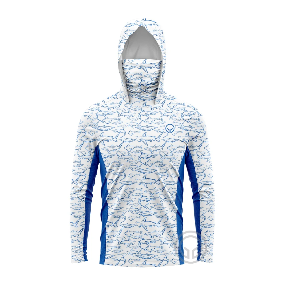 New Fishing Apparel Summer Outdoor Jersey Men Long Sleeve T Shirts Clothing Sun Uv Protection Breathable Hooded Fishing Wear