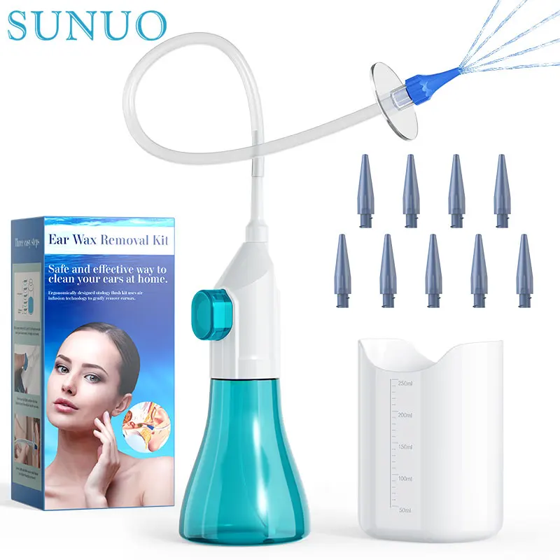 Ear Wax Removal Manual Ear Irrigation Flushing System EarWax Clean Tool Safe and Effective Ear Water Cleaner Kit Ear Cleaner