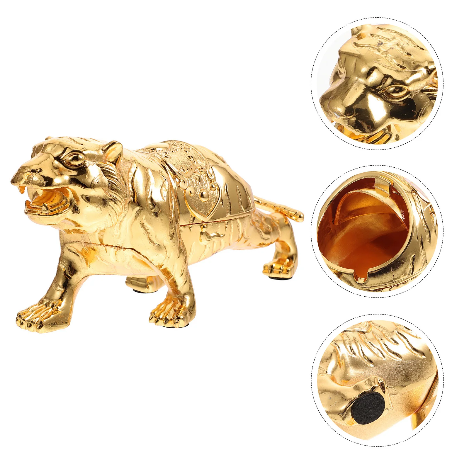 

Creative Tiger Shaped Ashtray Lidded Desktop Cigarette Butt Container For Home Use Unique Household Indoor Decorative Ash Holder