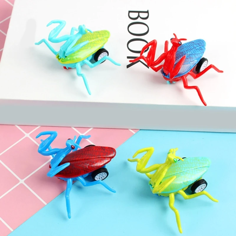 Bidsprinkhanenthema Terugtrekautospeelgoed Reisvriendelijk Educatief speelgoed voor jonge kinderen 15UB