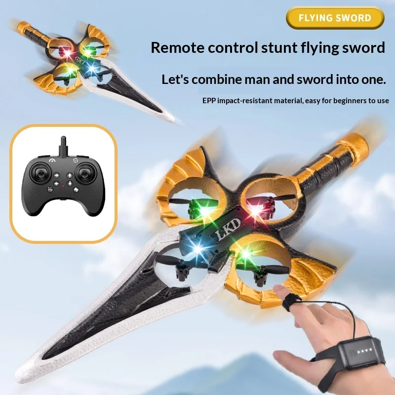 lkd-flying-sword-drone-gesture-controlled-remote-control-epp-drop-resistant-360-stunt-roll-led-light-outdoor-hobby-toy-gift