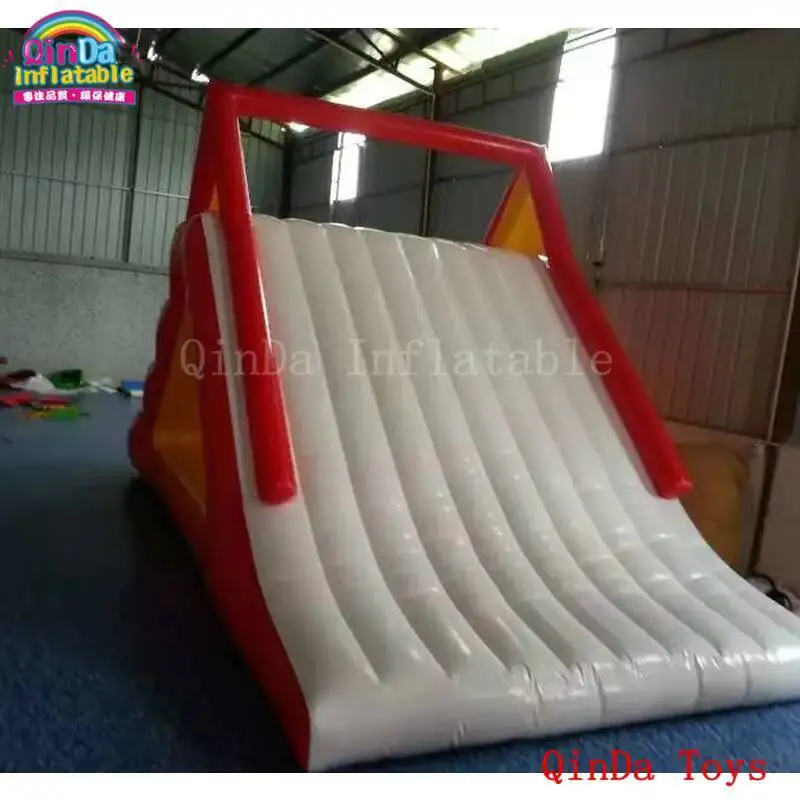 2019년 인기 레드 컬러 워터 슬라이드 어린이용, 대형 인플레이터블 워터 슬라이드 수영장용