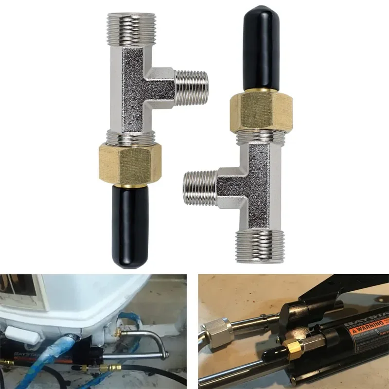 

Marine Bleeder Tee Kit Replaces for SeaStar 3004.6439 HF4202 Fit for All Baystar Cylinders Yacht Boat