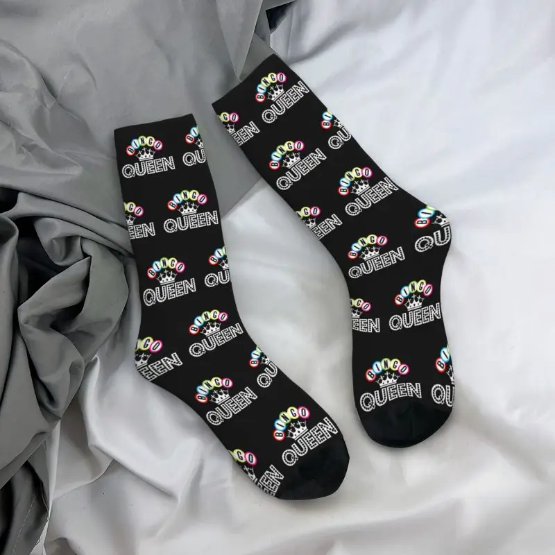 Calcetines de vestir con estampado 3D para hombre y mujer, medias divertidas Unisex, juego caliente de Bingo