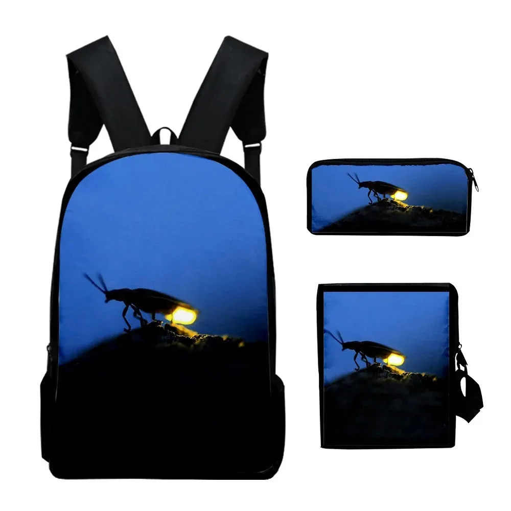 Firefly 3d Print Backpack, 3 Piece Set, For School, Laptop, Backpack With Shoulder Bag, Case