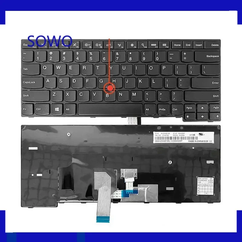 New Keyboard for LENOVO Thinkpad E450 E455 E470 E475 E450C W450 E460 E465 US