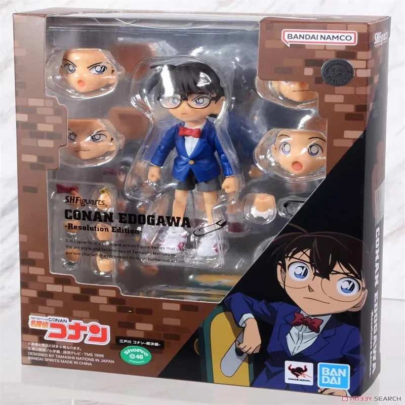 

11cm Bandai SHF anime Detective Conan Solving Chapter Conan Edogawa Joint movable figure handmade desk decor model gift in stock