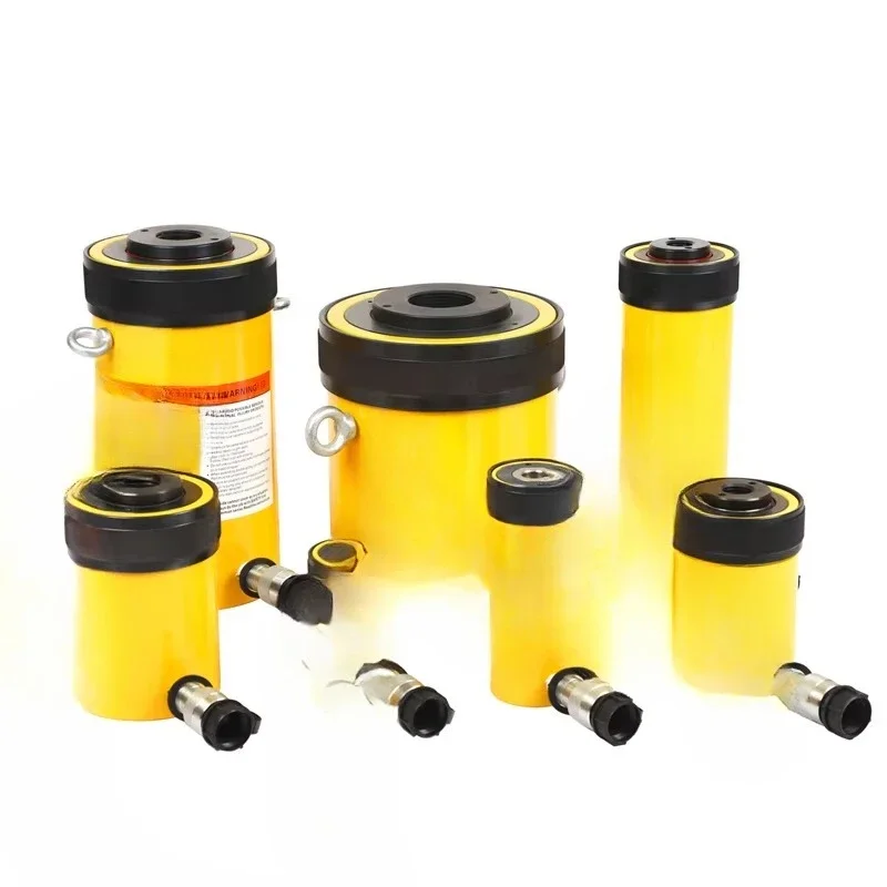 Single acting jack hollow hydraulic piston cylinder