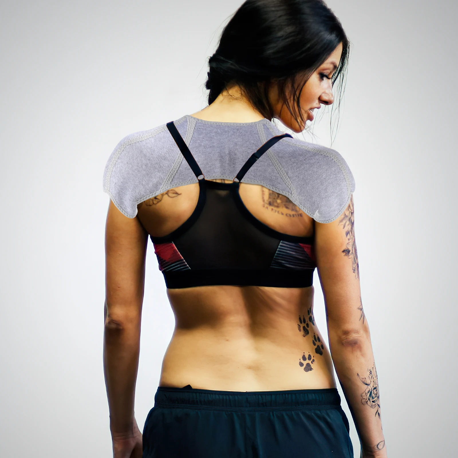 

Теплая защита для плеч, дышащая защита, портативная поддержка, серая, эластичная, легкая, практичная, прочная, для пешего туризма