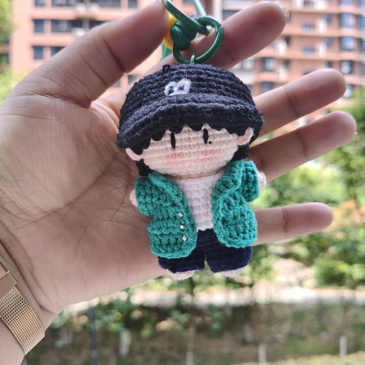 Handmade yarn crochet Liu Yuning cosplay doll pendant for collection and gift giving