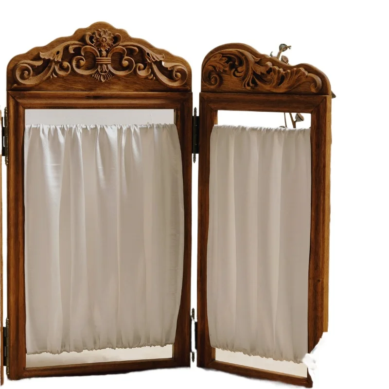 

Satin engraved screen foldable pet store cat and dog partition set setting