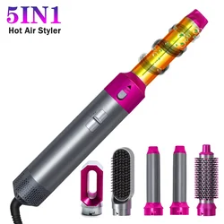 Multi functional five in one hot air comb, multi head automatic curler, hair dryer, straight hair comb, hair dryer, curling rod