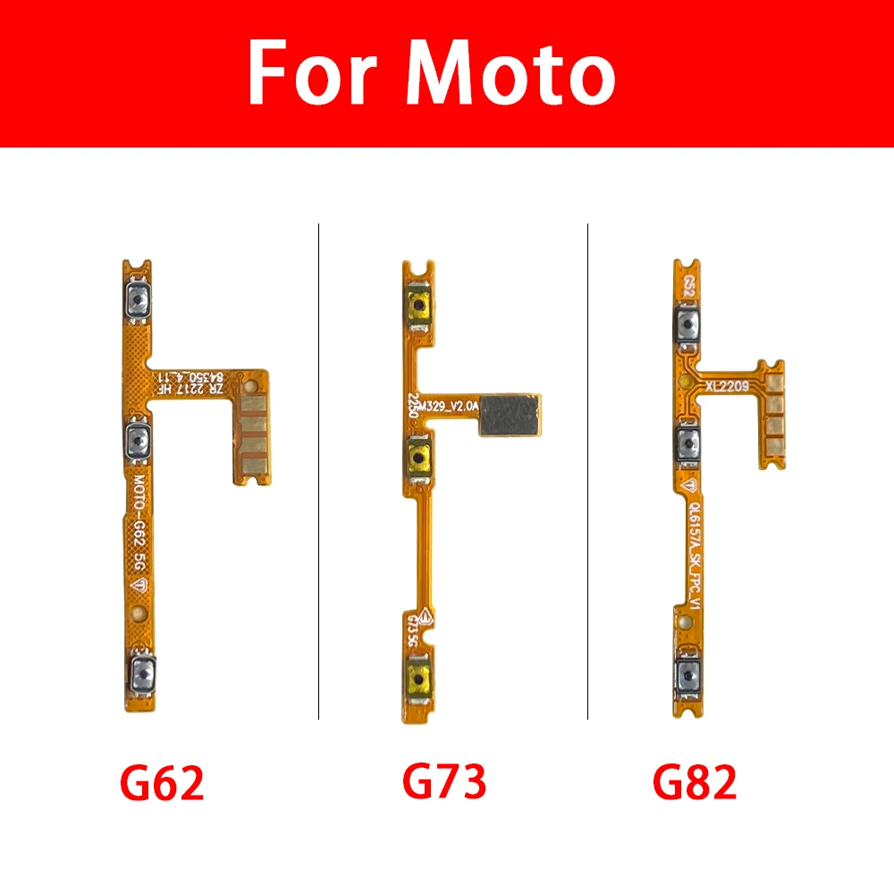 50Pcs，Tested Power on/off Volume Key Button Flex Cable Ribbon For Moto G13 G20 G23 G31 G32 G50 G51 G71 5G G52 G53 G62 G73 G82