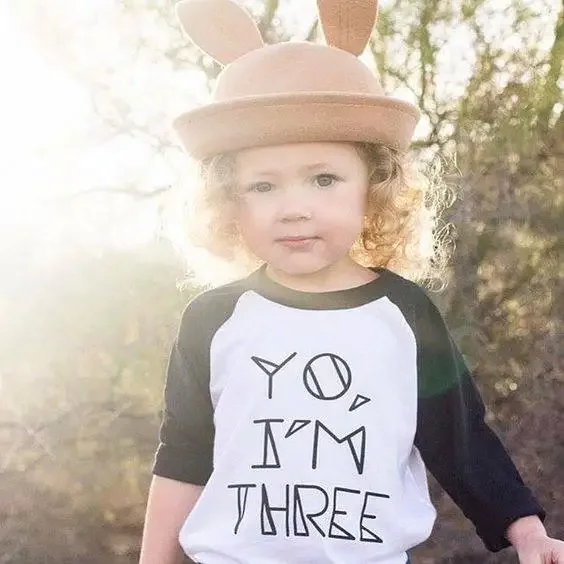 YO, I'M THREE/FOUR Tee + Tank Three/four Year Old Birthday Shirt Toddler T-shirt Kids Clothes Hipster Kids Birthday Tee Gifts