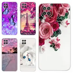Fashion Flowers Phone Case For Samusng Galaxy A22 Case Silicon Cover For Samsung A22 5G 4G A 22 A225F A226B Back Cover Fundas