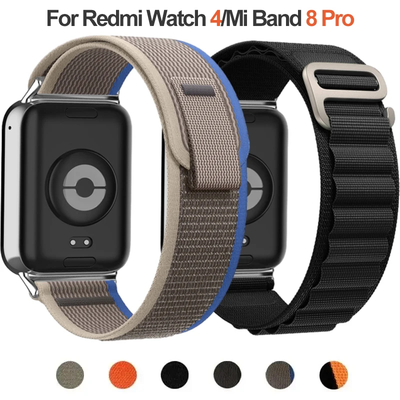 Nylon Loop Strap for For Xiaomi Redmi Watch 4 Adjustable Elastic Bracelet Watchband for iWatch Mi Band 8 Pro Band Accessories