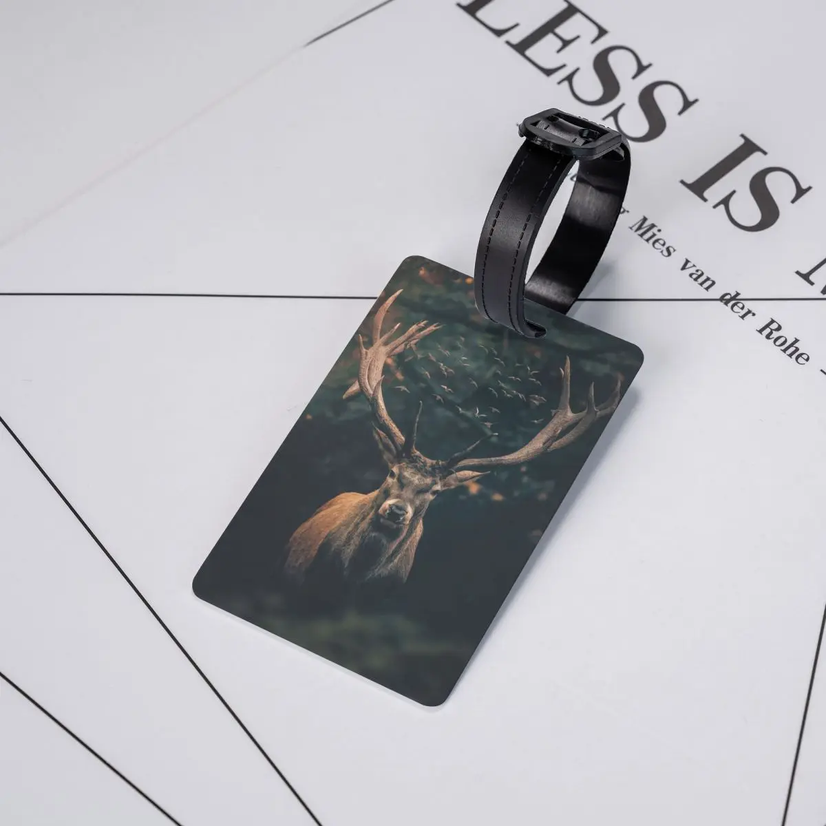 Custom Dark Deer Bagagem Tag, Travel Bag Mala Capa De Privacidade, Rótulo De Identificação, Tag