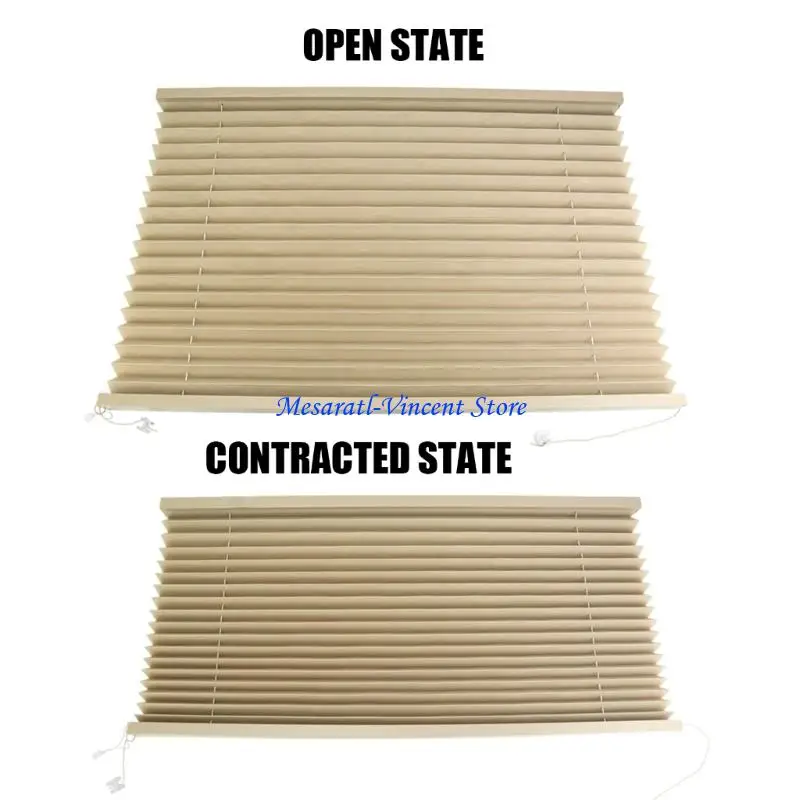 A70F Travel Trailer Window Privacy Shade with Pleated PVC for Motorhome Lounge Campers Use