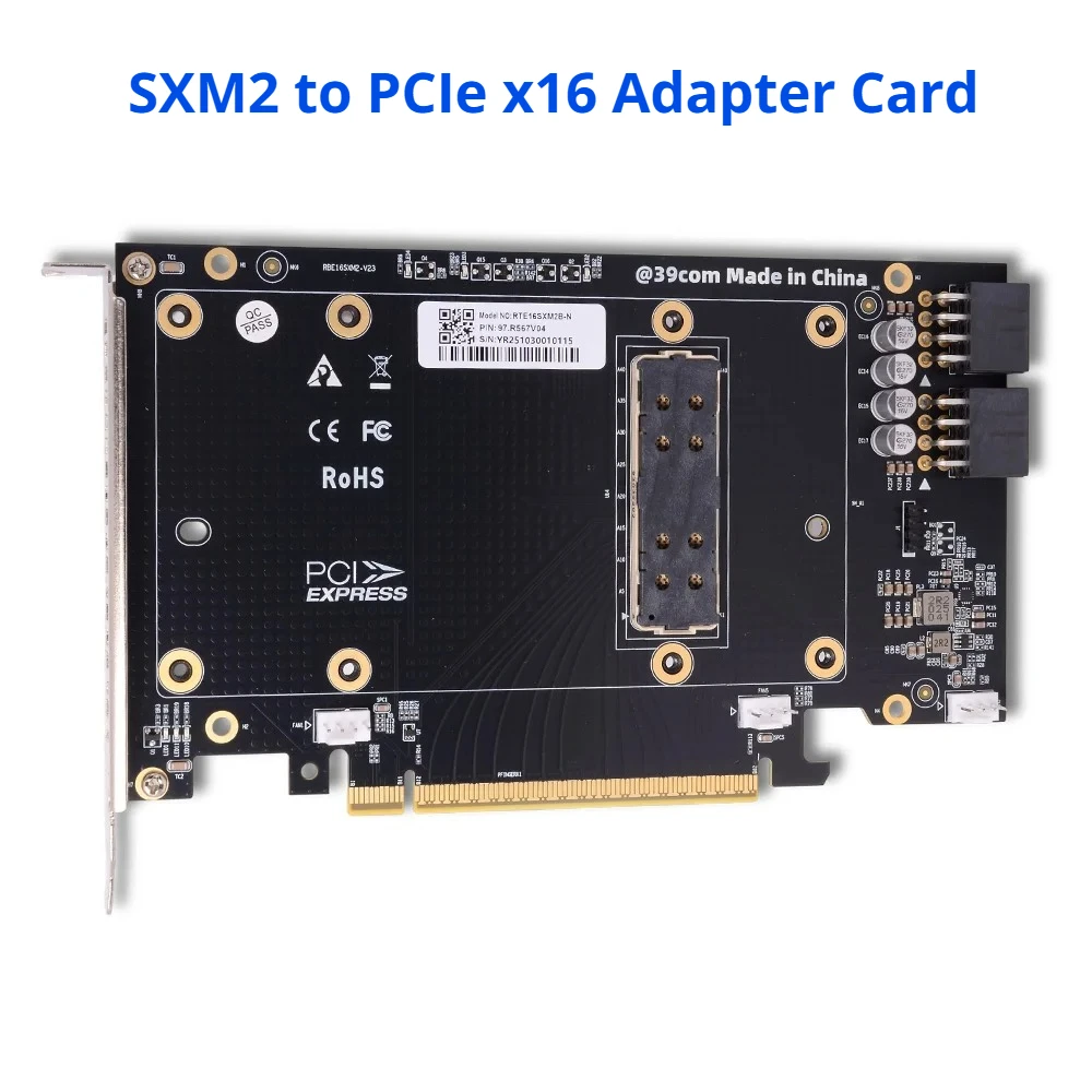 SXM2 to PCIe 3.0 X16 Adapter Card for NVIDIA V100 16G/32G GPU