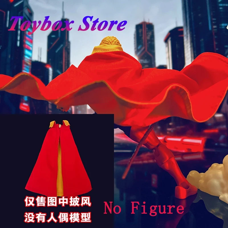 

1/12 Anime Adam Action Figure Mini Orange Red High Collar Wire Shaped 15cm Cloak Toys Accessory For 6inch Ml Soldier Body Decors