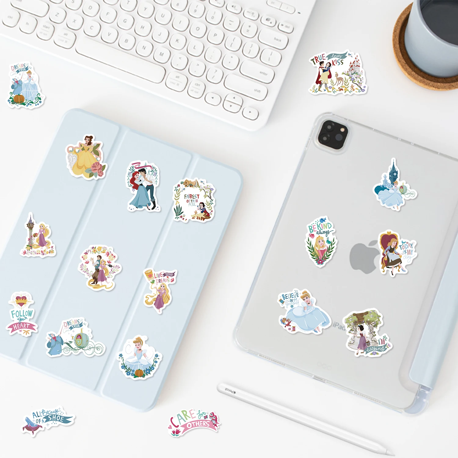 ديزني 60 قطعة الأميرة مزيج ملصق مذكرات الكمبيوتر المحمول الأمتعة سكيت الكرتون ملصق متعة الكلاسيكية هدية الديكور #5