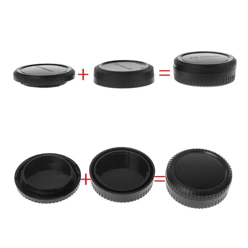 Rear Lens Body Cap Camera Cover Anti-dust for Protection Plastic Black for Fuji Fujifilm FX X Mount Replacement Parts