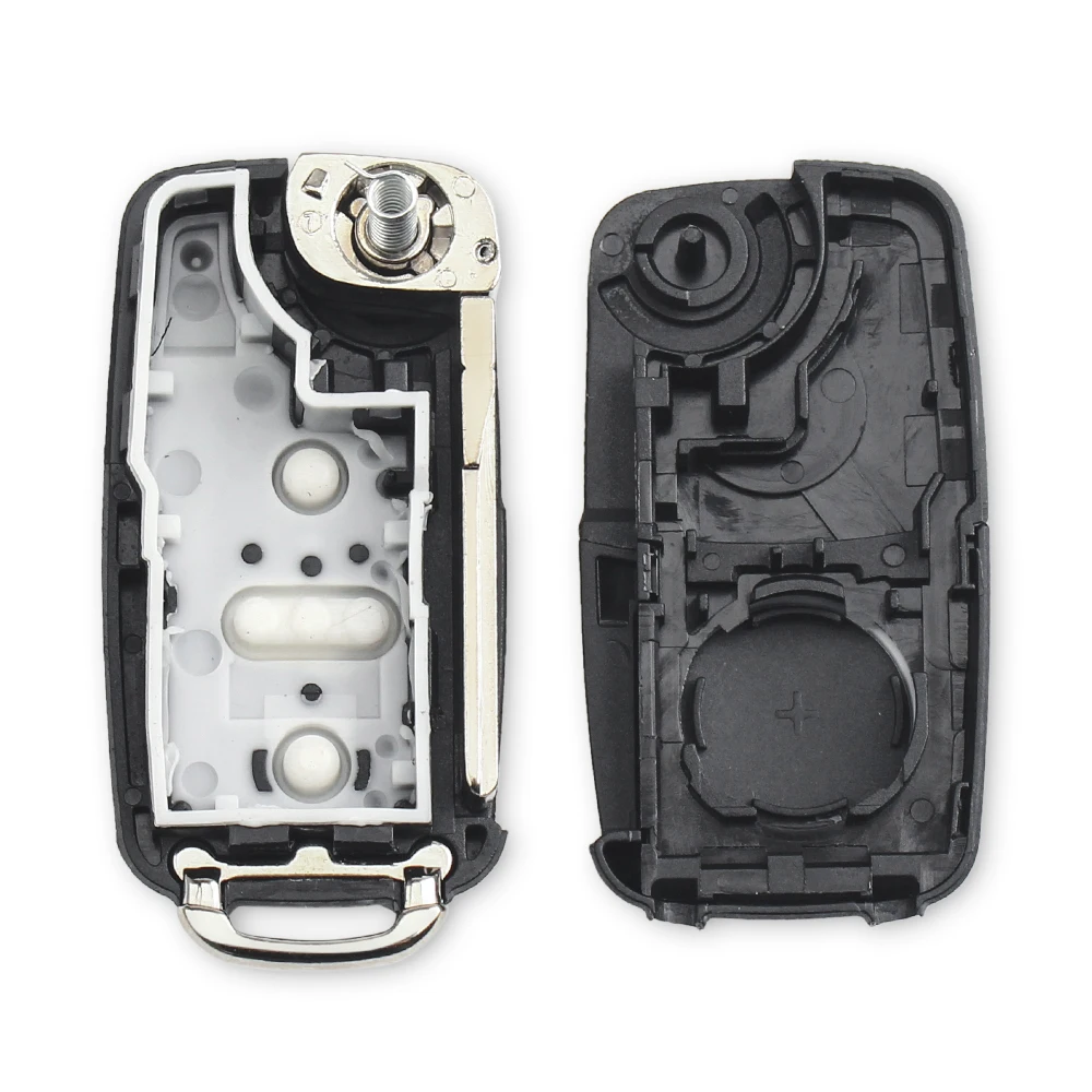 KEYYOU 2 3 Bottoni di Vibrazione Pieghevole Caso Chiave In Bianco Borsette Per VW Polo Golf MK6 Jetta Tiguan Touareg 2002-2011 202AD Chiave