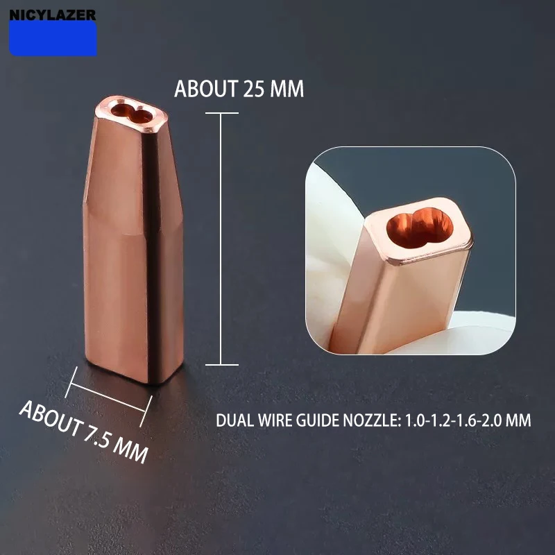 

Red Copper Wire Feeding Nozzle for Handheld Laser Welding Machine, Hole Diameters 1.0mm / 1.2mm / 1.6mm / 2.0mm, Welding Machine