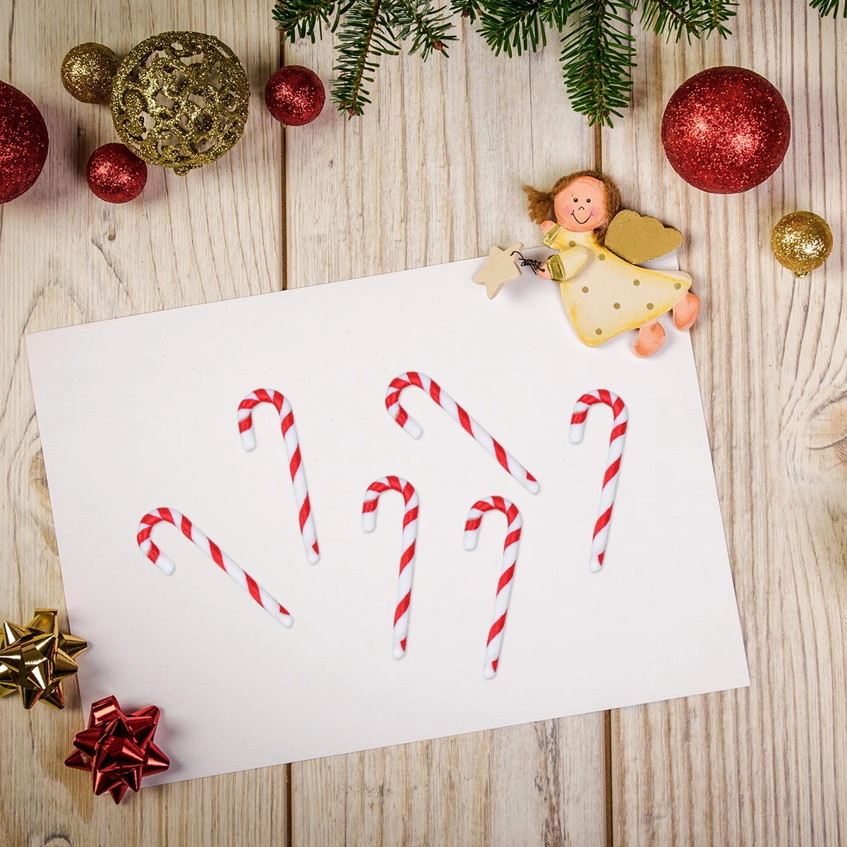 

50 Pcs Christmas Cane Holiday Party Decoration Cute Ornament Ornaments Peppermint Decorations Manual Xmas