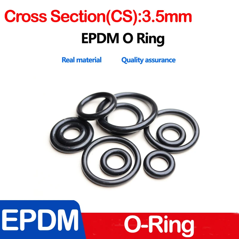 WD CS 3.5mm,EPDM O Rings Outer Diameter 10-400mm Acid and Alkali Resistance Water Resistance Friction Resistance Wire Diameter
