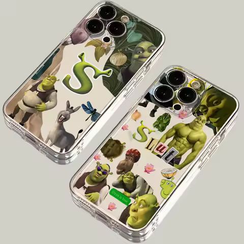 Funny Shreks Phone Case for Samsung Galaxy S24 S23 S22 S21 S20 S10 FE Ultra Plus 5G Note 20 10 Pro Clear Soft Cover Funda