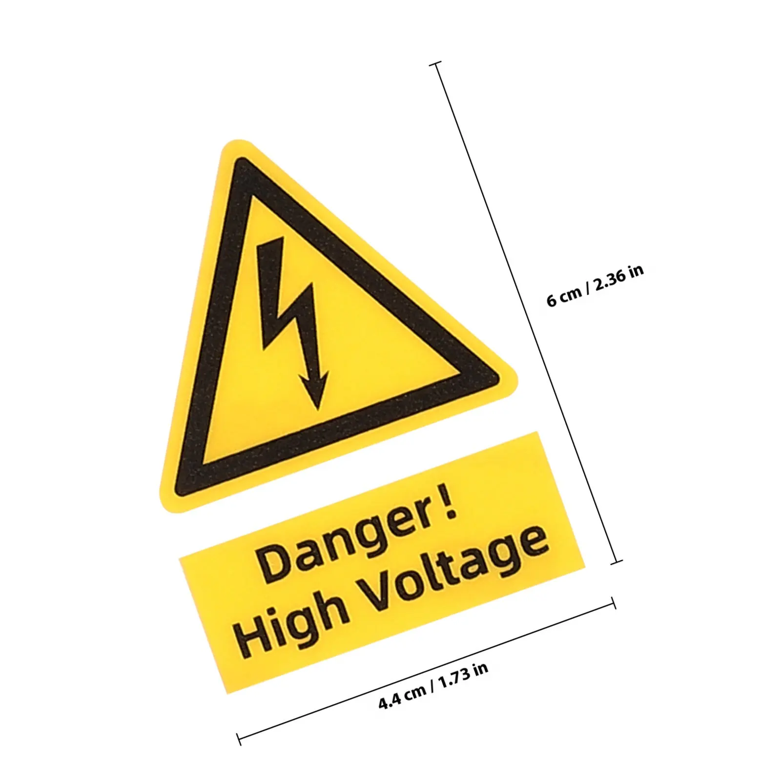Picture 3: 5Pcs High Voltage Warning Signs Adhesive Electric Panel Labels Bright Clear Caution Stickers for Electrical Boxes Fences Panels