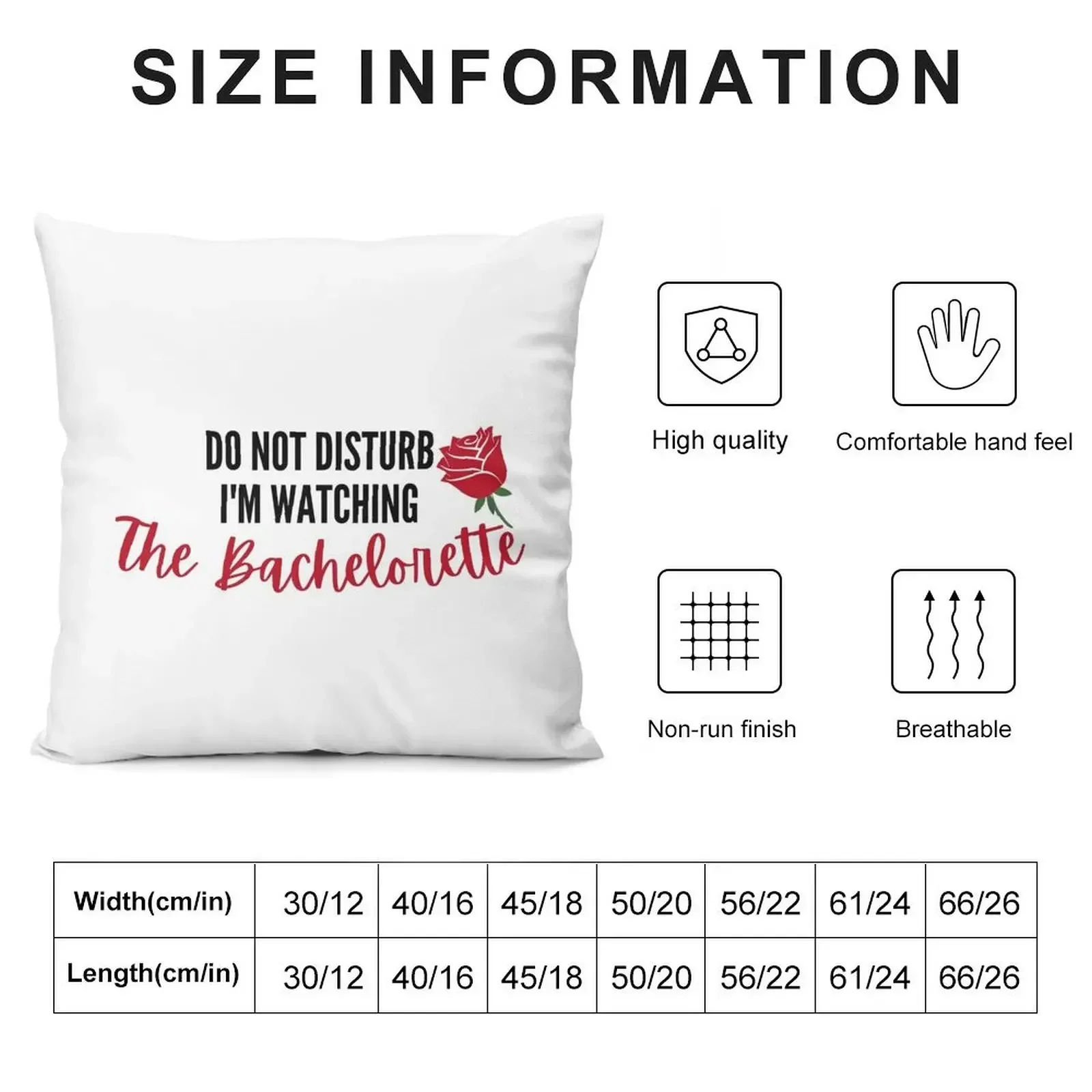 Do Not Disturb I'm Watching The Bachelorette Throw Pillow Sofa Cushions Cushion Child Couch Pillows Throw Pillow Covers pillow