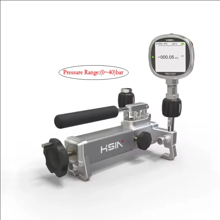 

HSIN613 Handheld Air Pneumatic Pressure Comparison Pump Manual Pressure Calibration Pump Pressure Comparator Calibrator 40bar