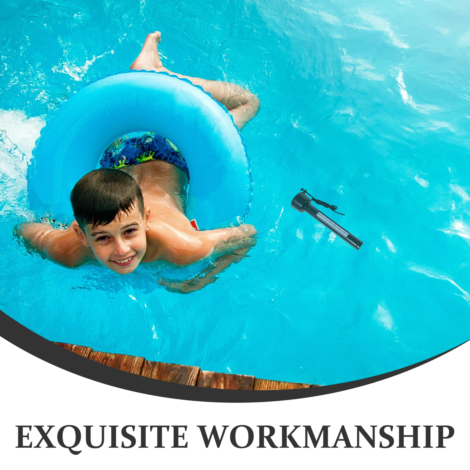 بركة ميزان الحرارة العائمة المزدوج مقياس أداة قياس درجة حرارة الماء لحمامات السباحة والمنتجعات الصحية وأحواض الاستحمام خزانات الأسماك بركة في الهواء الطلق #5